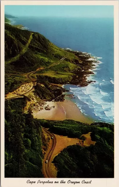 Cape Perpetua Highest Point Oregon Coast OR Anderson Scenic Vintage Postcard H37