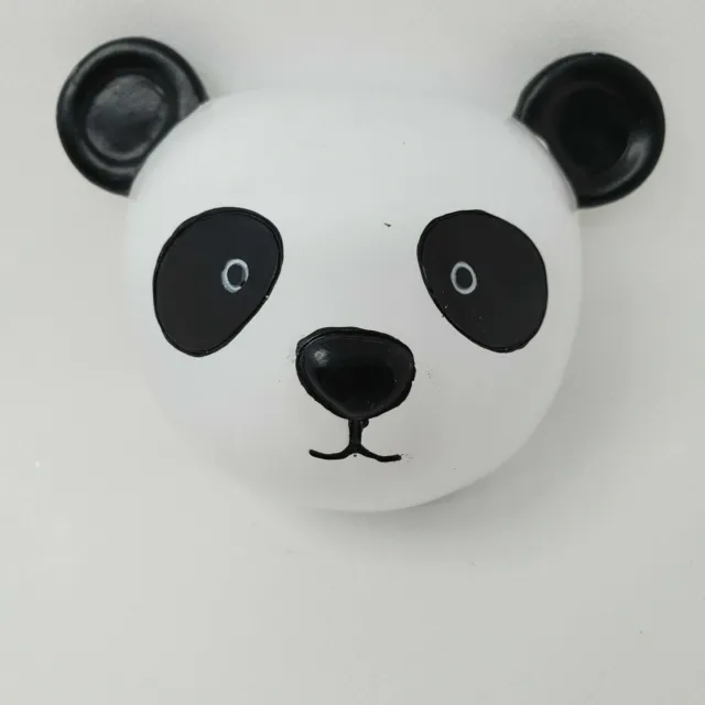 Panda Bear Black & White Resin Figurine Head Wall Hanging Cute Happy Face!