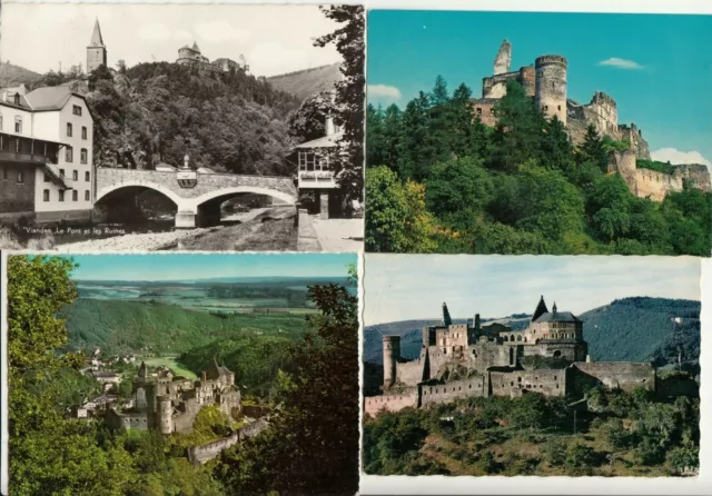 Lot de 4 cartes postales 10cmX15cm LUXEMBOURG LUXEMBOURG VIANDEN Château