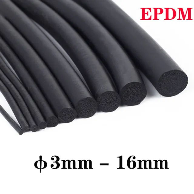 Cavo rotondo di gommapiuma EPDM cavo per giunti corde rotonde guarnizione gomma da 3 a 16 mm