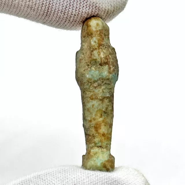 RARE Authentic Ancient Egyptian Faience Pharaoh Ushabti Circa 600-300 BC — A