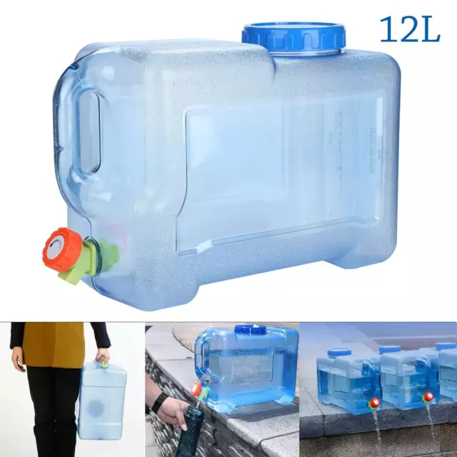 12L Auto Camping Outdoor Trinkwasserkanister Wassertank Eimer mit Hahn neu