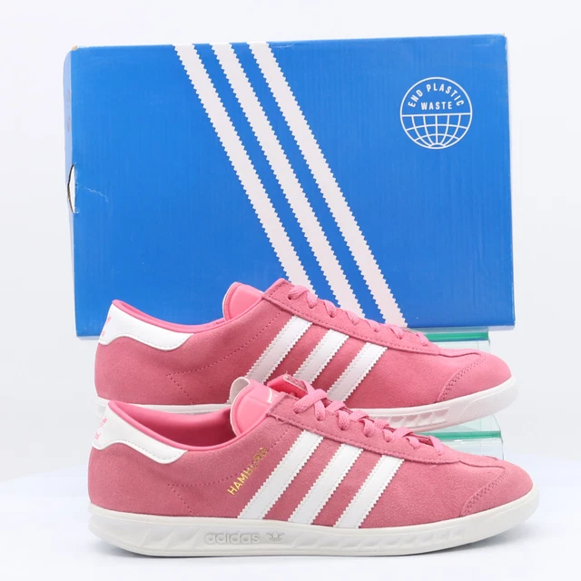 Adidas Originals Hamburg Scarpe Bambini Uk 5,5 Eu 38 2/3 Rosa Ctrl £55 Gr