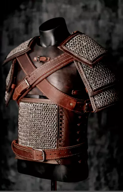 Der Hexer Geralt von Rivia Cosplay Kostüm Leder Halloween Kostüm Rüstung Larp