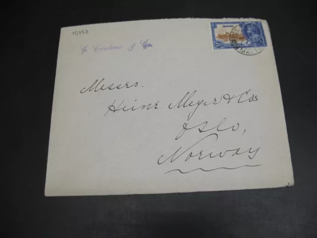 Malta 1935 cover to Norway *10153