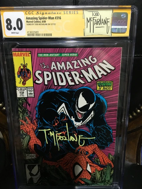 AMAZING SPIDER-MAN #316 CGC 8.0 | Venom SS Signed McFarlane Newsstand SIGNATURE
