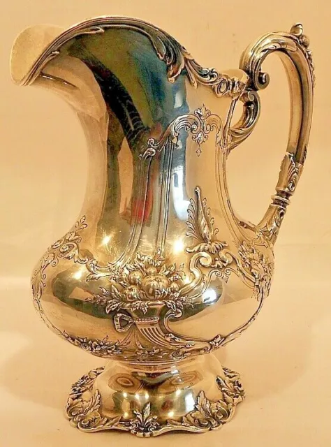 A large Francis 1 sterling water pitcher Eagle mark #570A Reed & Barton