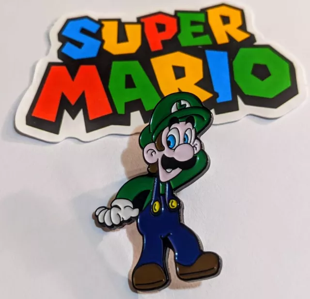 Metal Enamel Super Mario Pin luigi mushroom nintendo nes classic lapel baseball