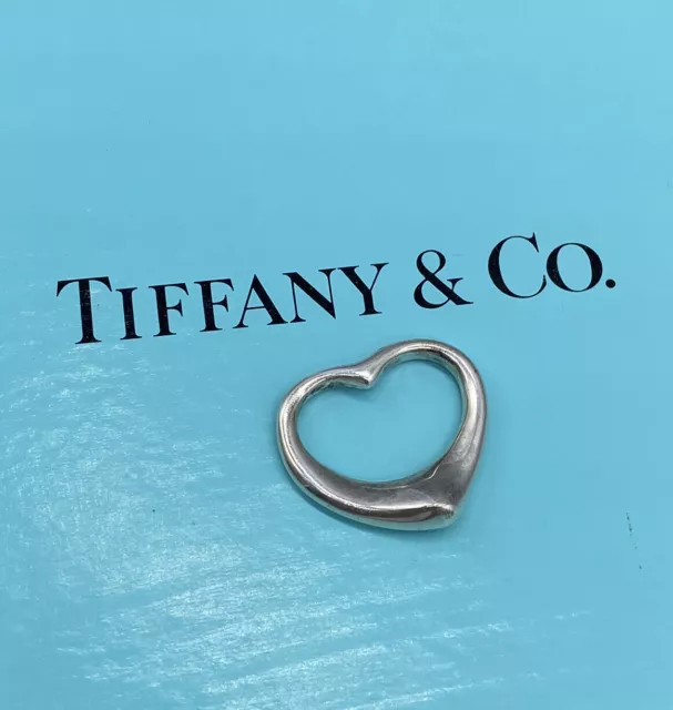 Tiffany & Co Paloma Picasso Sterling Silver Open Heart Pendant Charm