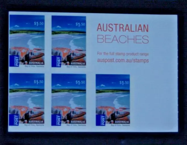 Australian Stamps 2010 Beaches $1.50 Booklet International Mint Self Adhesive