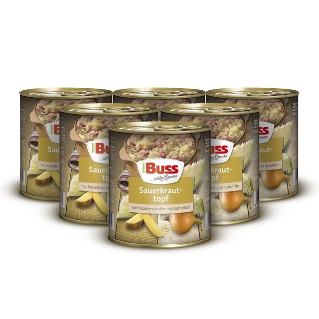 Piatti pronti bus pentola crauti Kasseler patate 5x 800 g NUOVO MHD 3/26