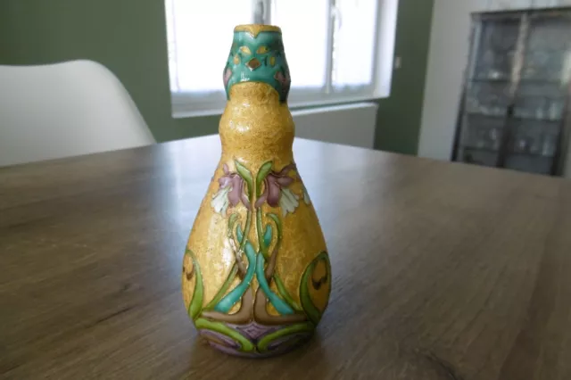 Rare ancien vase en céramique signé Sèvres art nouveau