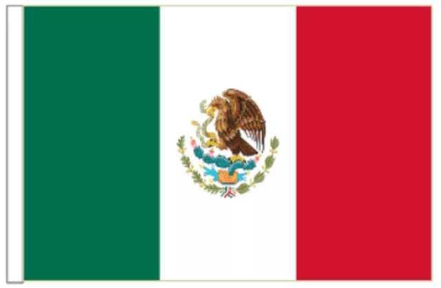 Mexico Sleeved Courtesy Flag ideal for Boats 45cm x 30cm