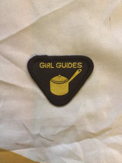 Vintage girl guides cooking patch