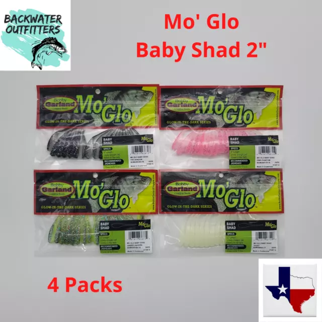 BOBBY GARLAND CRAPPIE Baits Baby Shad 2 Soft Plastic Lure 4 Packs of 18pcs  $24.97 - PicClick