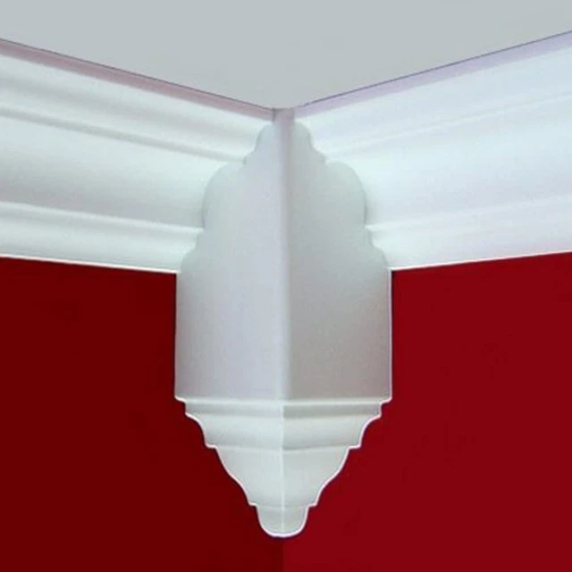 Techos A La Maison CM-ICB Corona Moldeo Interior Bloque de Esquina, Blanco