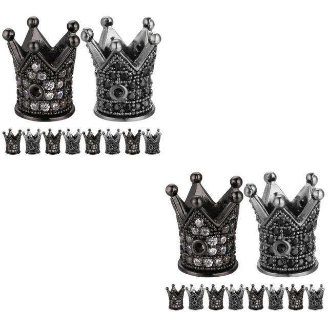 20 Pcs crown loose beads Perles De Couronne Accessoires De Bracelets Pendentif