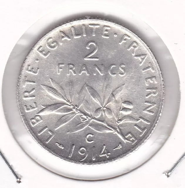 Piece De 2 Francs -  Argent - Type Semeuse De 1914 C .Sup.
