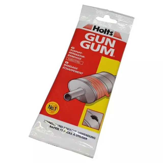Holts Gun Gum Auspuffreparatur Set für Abgasanlage Dichtpaste 200g +Bandage  1