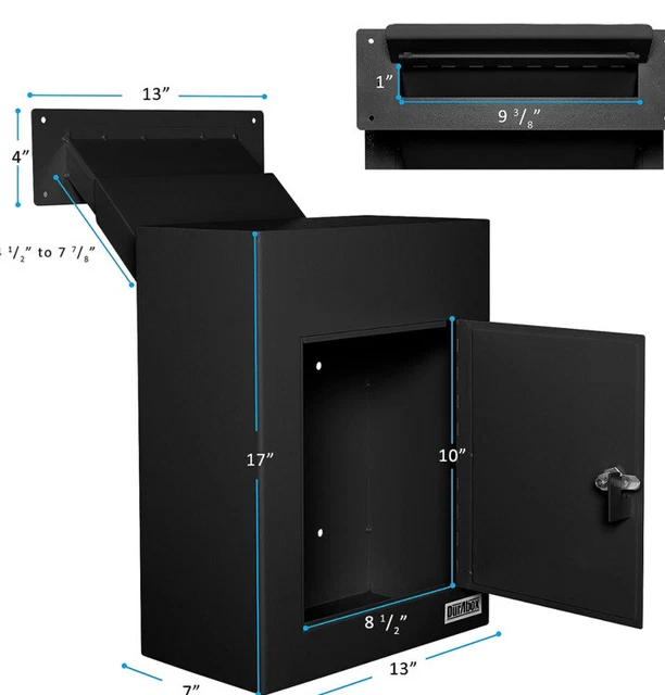DURABOX D700 THROUGH The Wall Drop Box Tubular Key Locking Secure