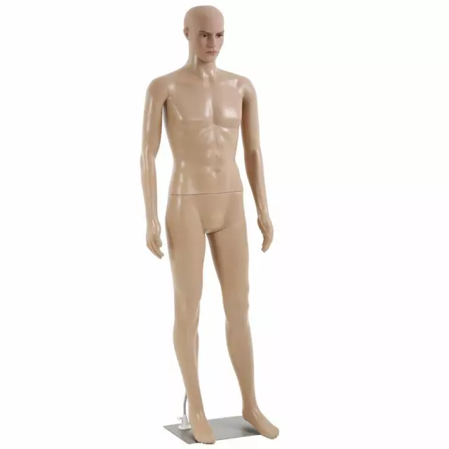 Male Full Body Realistic Mannequin Display Head Turns Dress Form w/Base M97