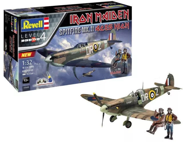 Revell IRON MAIDEN Spitfire MK.II ACES HIGH - 1:32 - 134 Parts - NEW/MINT/SEALED