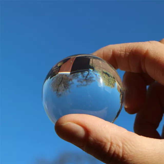 2 x 30mm Polished Clear Plastic Sphere Transparent Acrylic Solid Spheres Ball...