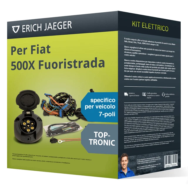 Kit elettrico specifico 7 poli adatto per FIAT 500X Fuoristrada 14- Jaeger Nuovo
