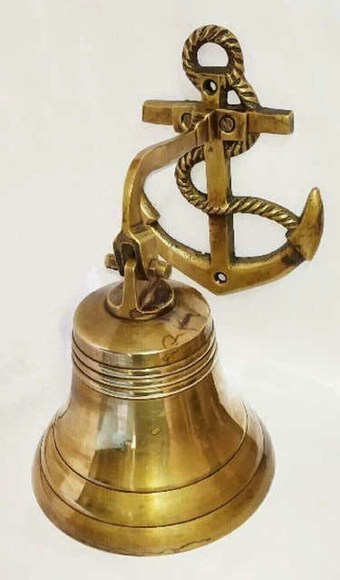 Campana de pared de barco de latón náutico de 4 pulgadas, artículo marítimo...