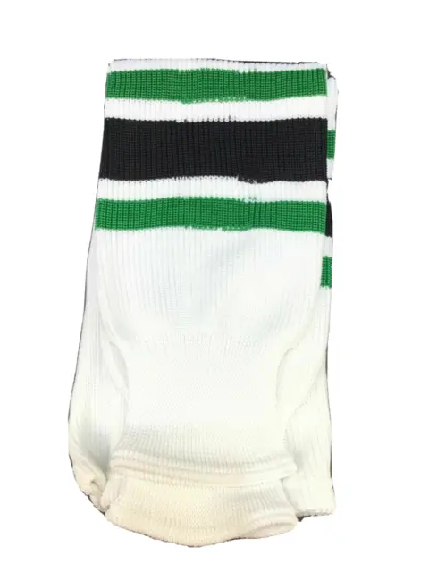 New Kobe Ice Hockey Socks Size XL White With Stripes 65% Polyester 35% Cotton