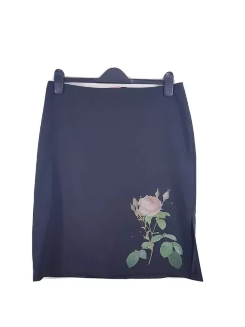 Dorothy Perkins Womens Ladies Black Floral Mini Skirt Size 14UK Regular