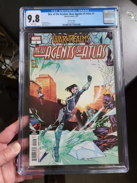 War of the Realms: New Agents of Atlas #1 3rd print CGC 9.8 1st appr of Wave