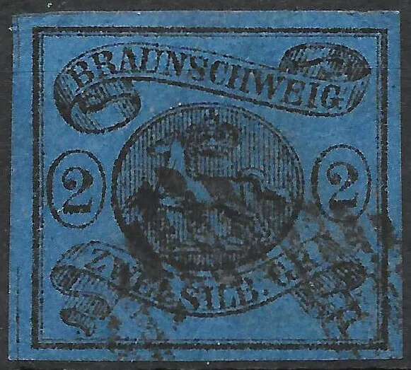 Braunschweig 1853... MiNr. 7 ...2 Sgr...gestempelt.