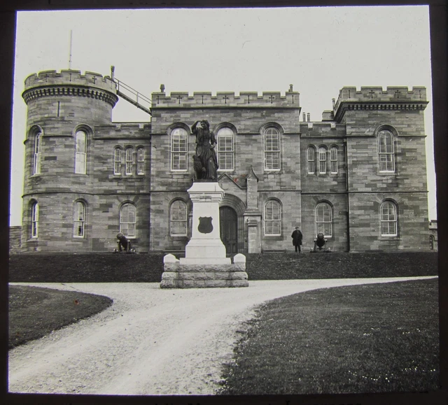 Glass Magic Lantern Slide INVERNESS CASTLE FRONT C1910 SCOTLAND