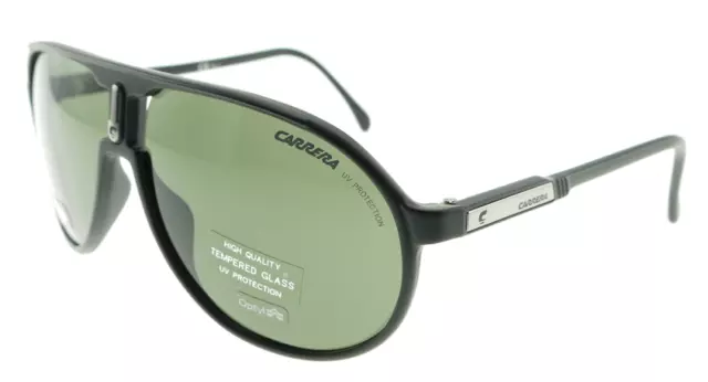 CARRERA CHAMPION MATTE Black / Green Glass Sunglasses DL5 62mm $159.00 ...