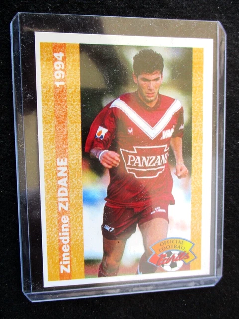 RARE ROOKIE! ZINEDINE ZIDANE #155 Bordeaux Foot 1994 PANINI CARD
