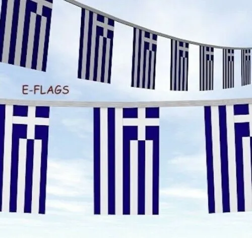 10 Metre Greece Greek Flag Bunting ΣΗΜΑΊΑ ΤΗΣ ΕΛΛΆΔΑΣ Speedy Delivery