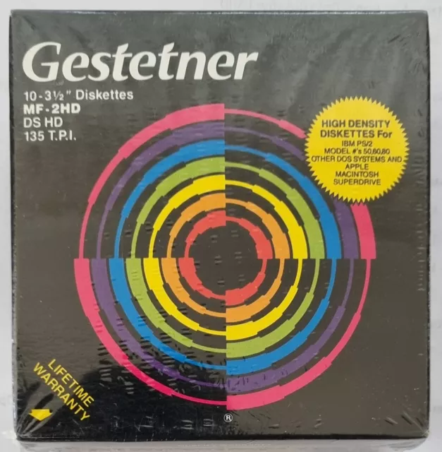 10 Pack Gestetner 3.5" Floppy Disks Diskettes 2Mb Unformatted, formats to 1.44 M