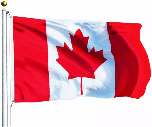 Canadian Flag 3 x 5 ft Polyester Canada Maple Leaf Banner Indoor Outdoor Grommet