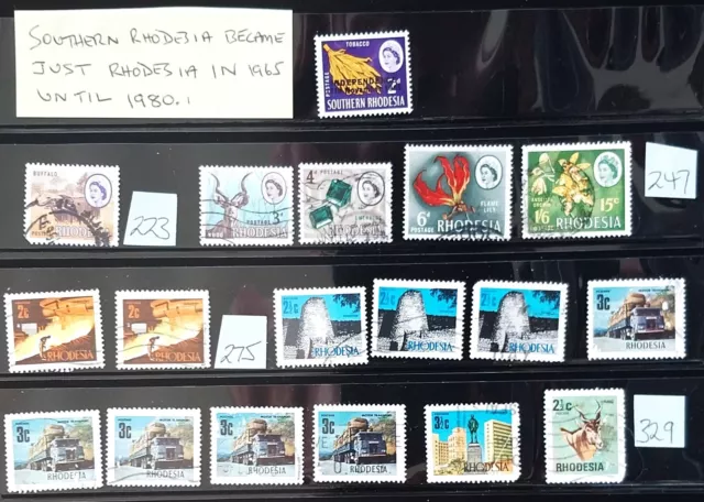 RHODESIA Collection 18 Vintage Stamps *Great Value* Check the Photos