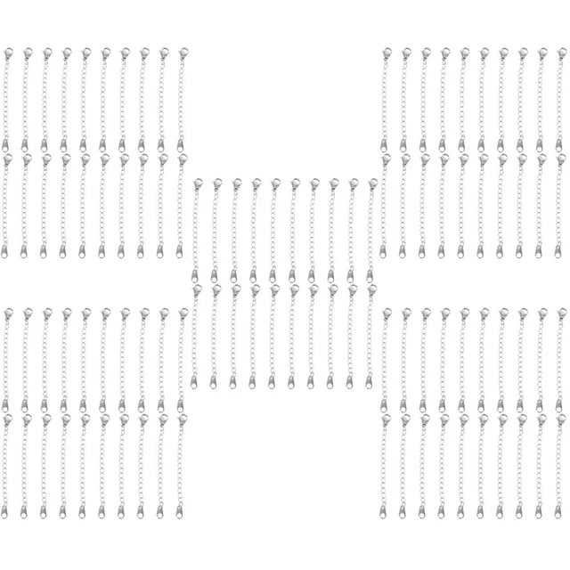 100 piezas Cadenas Extensoras Hágalo Usted Mismo Pulseras Fabricación Cadenas Joyería Hágalo Usted Mismo Material