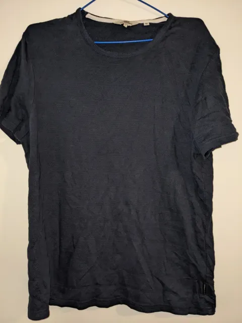 Preowned Ben Sherman Mens Short Sleeve Navy Blue XL T-shirt