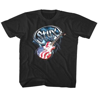 STYX USA chitarra Kids T Shirt STARS deyoung Rock Band TOUR Ragazzi Ragazze Bambino Youth