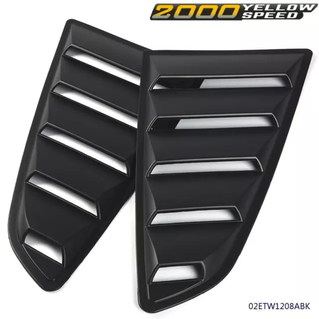 Fit For 2015-2018 Ford Mustang GT V6 Quarter 1/4 Window Louver Scoop Cover Set