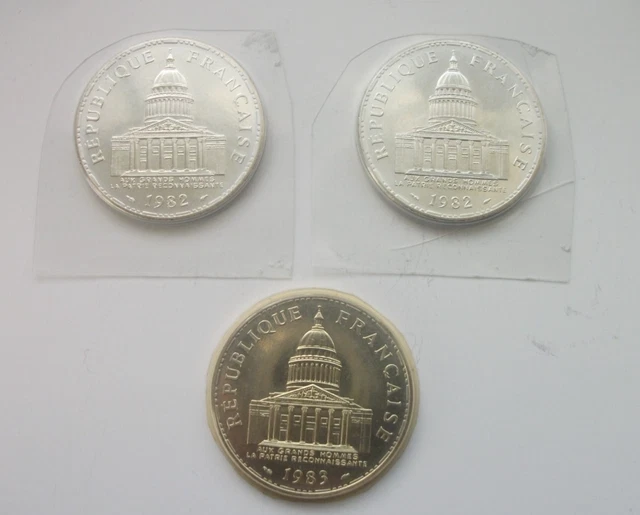 Coffret FDC France 1982 - 11 Pièces Francs Dont 100F Panthéon En Argent