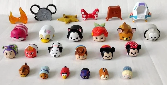 Disney Tsum Tsum Lot 24 Figures - 6 L, 6 Med, 6 Small & 6 Access. Mickey, Minnie
