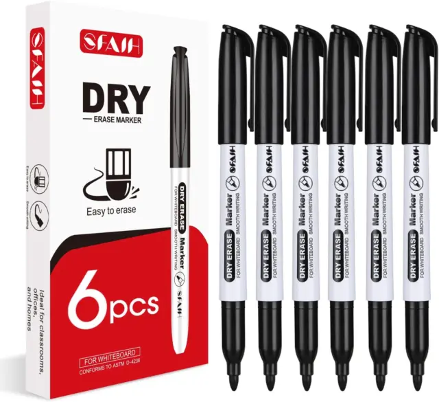 ARTEZA Dry Erase Markers, Bulk Pack of 52, Chisel Tip, 12 Assorted