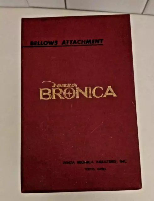 Zenza Bronica Bellows Attachment NIB with instructions