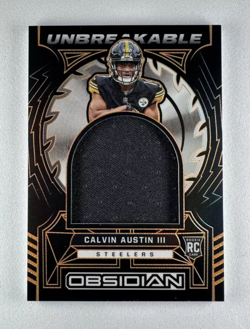 2022 Panini Obsidian Calvin Austin III Unbreakable Materials #28/75 - Steelers