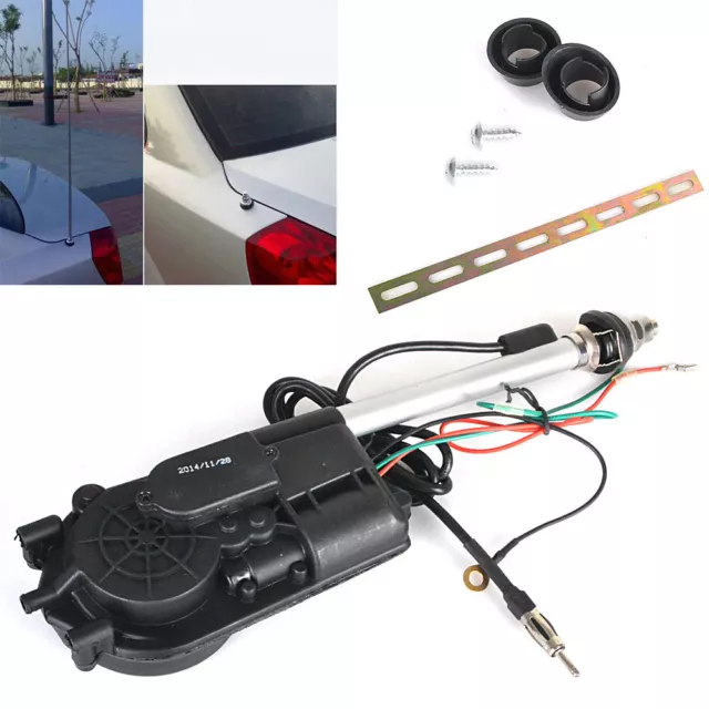 12V Universal Electric Automatic Wing Mount AM/FM Car Radio Aerial Antenna